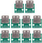 Oumefar 10Pcs USB Breakout Board, USB Type A Female Breakout Board with 2.54mm Pitch Connector DIP Socket