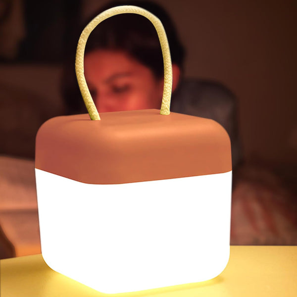 Portable Night Light for Kids,Rechargeable Bedside Lamp,Stepless Dimmable Portable Lantern,360 Lighting,Eye-Caring Table