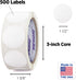 ChromaLabel 1.50 Inch Round Label, Removable Color Code Dot Stickers, 500 Labels per Roll, White