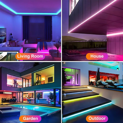 16.4FT IP65 Ligency Smart Neon Rope Lights with Alexa - Ultra Bright RGBW LED Strip, Plug-in Adapter Powered
