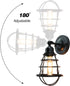 2pack, LYOOWNG Plug in Wall Sconces Industrial Wall Lamp with Plug in Cord, Farmhouse Wall Sconces, Wire Cage Wall