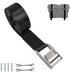 Battery Tie Down Straps for Boats, Stainless Steel Cam Buckle Straps, Cooler Tie Down Kit with Brackets and Screws