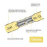 12-10 AWG Heat Shrink Butt Connectors, 250Pcs Yellow Waterproof Crimp Electrical Wire Connectors
