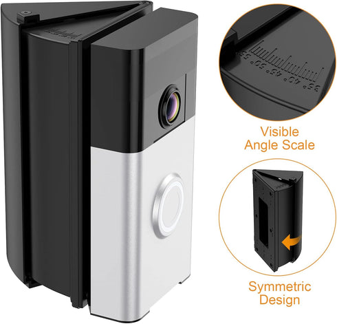 NANW 30 55 1/2/3/4/Wired/Pro/(2020 Adjustable to Degree Doorbell Angle Mount Compatible with Video Doorbell