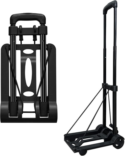 VDHU Folding Hand Truck Lightweight Portable Cart, 2 Wheels Fold Up Hand Cart