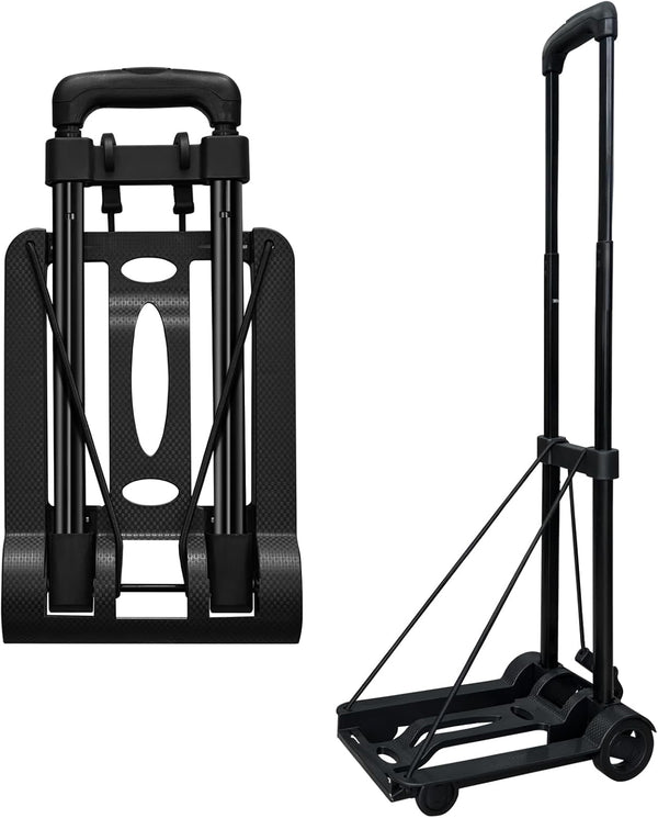 VDHU Folding Hand Truck Lightweight Portable Cart, 2 Wheels Fold Up Hand Cart