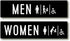 Rosenkranz & Co. Set: Men & Women Restroom Sign with Mens Changing Table Icon