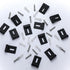 12 Pcs Heavy Duty Metal Mirror Holder Clips, Wide Channel Frameless Mirror Mounting Hardware with Screw Fit 1/4" (Black)
