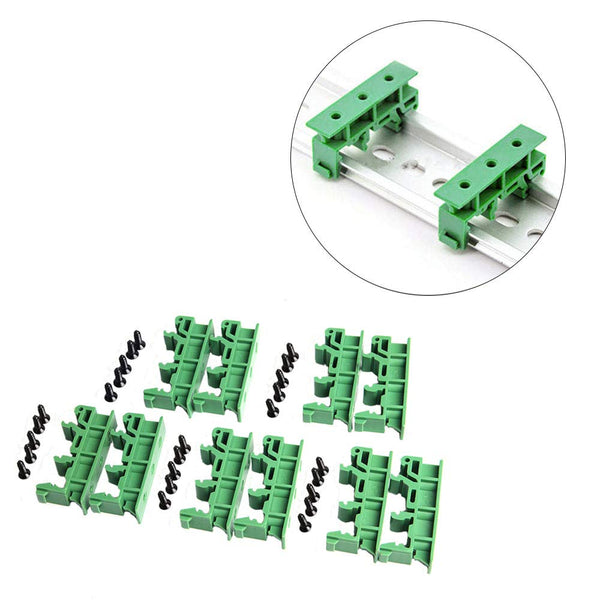 Set of 5 PCB Din C45 Rail Adapter Circuit Board Mounting Bracket Holder, 35mm