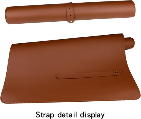 Busnos 23.6"x13.8" Brown Desk Cover Mat Cute Desk Pad Mat Laptop Matt for Desktop Computer Pads on Top of Desks