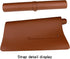 Busnos 35.4"x17", Brown Desk Cover - Cute Desk Mat, Non-Slip PU Leather, Large Mouse Pad, Beige Office Accessory