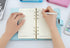 ToiM Macaroon Color A6 Loose-leaf Locking Binder Journal with Combination Lock, Passcode Diary Secret Notebook, PU