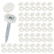 M METERXITY 100-Pack Plastic Hinged Screw Cover Caps, 5mm Shutter Screws with Caps, Fold