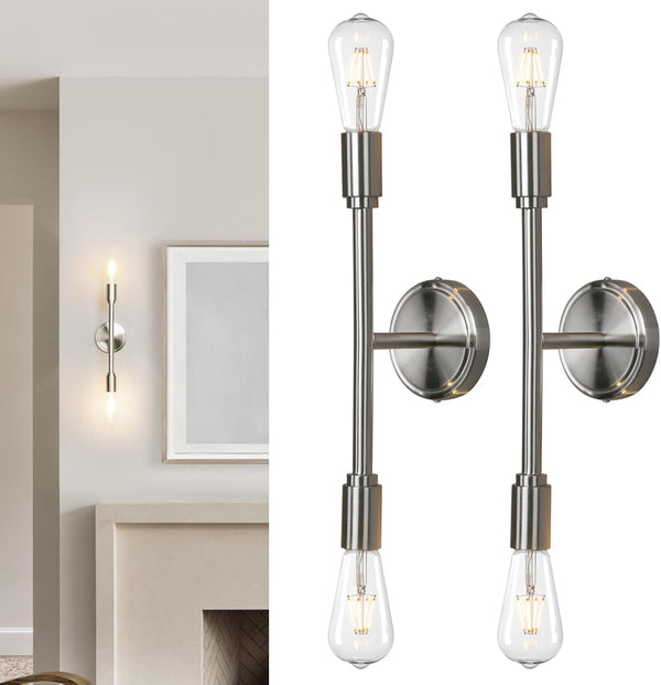 Phansthy Wall Sconces Set of Two, Modern Sconces Wall Lighting Fixtures, 2-Light
