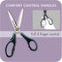 MaxTitanium 8" Non-Stick Scissors with Dual Curved Technology HD, 2 Pack for Shipping, Office, School, Gardening