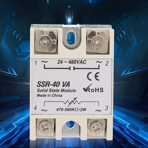 SSR-40VA Load Voltage 24-480V AC: 40A Rated Current Resistance Regulator Solid State Relay Module