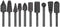 10pc Carbon Steel Rotary Burr Rasp Set, 1/8''(3mm) Shank Wood Carving File Rasp Drill Bits for DIY Woodworking,