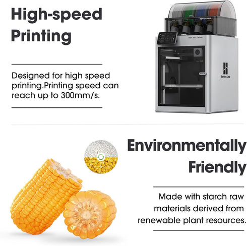 eSUN 1KG Fast Printing Speedy PLA Filament 1.75mm, 2 Spools High Speed 3D Printer Filament, Fire Engine Red