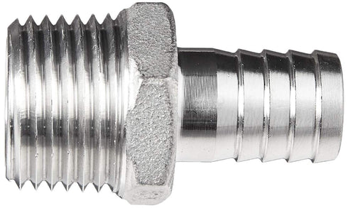 Learn To Brew 1/2b1/2mpt Male Hose Barb Adapters, Stainless Steel NPT