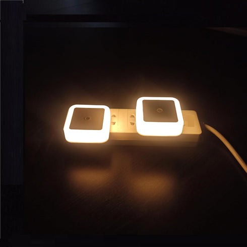 4Pcs Bulb Plug-in Night Light, LED Soft Warm Light Lamp, European Plug Christmas Light Bed Lights w Smart Sensor Dusk
