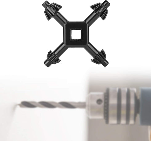 4 Way Chuck Key, Professional Steel Replacement Drill Chuck Key, 4 in 1 Multifunctional for Power Tool