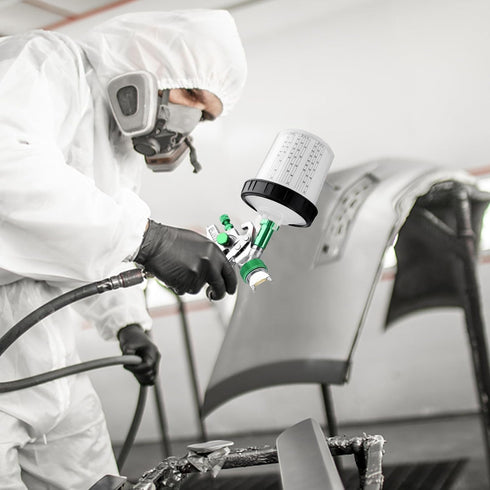 1.4 1.7 2.0 MM Nozzles 10 600ML Paint Sprayer with Paint Mixing Quick Cup, HVLP Spray Paint Gun Kit Contain Disposable