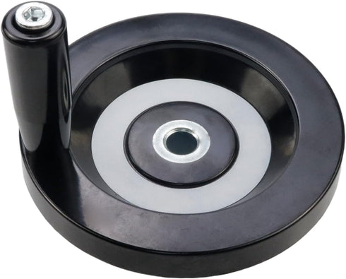 4.92" Hand Wheel with Revolving Handle, 0.47" Hole Diameter for Milling Machine Industrial Lathe