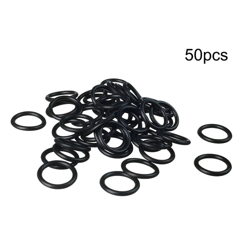Othmro 50pcs Nitrile Rubber O-Rings, 2mm Wire Dia 16mm OD for Oil or Air Sealing, Black