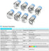 WerFamily Tri-color LED Momentary Push Button Switch, 16mm, 1NO 1NC SPDT ON/OFF Waterproof with Wire Socket Plug