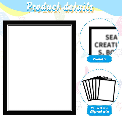 PerKoop 36 Sheets Science Fair Board Supplies, 24 Self Adhesive Presentation Science Subtitles for Classroom Office