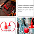 1/2 ISO-A & ISO5675 Hydraulic Quick Coupler Male Dust Cap and Female Plug Cover, Red Rubber with Retention Ring