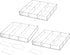 Peohud 2 Pack Acrylic Drawer Organizer Tray, 6/3 Section Clear Makeup Tray for Drawer, Office Desk Supplies