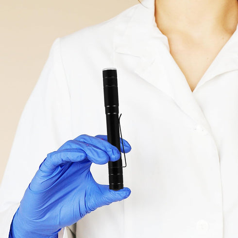 Mikinona Compact Dual- Inspection Light Reusable Diagnostic Flashlight for Doctors and Nurses, Pocket-Sized Examination