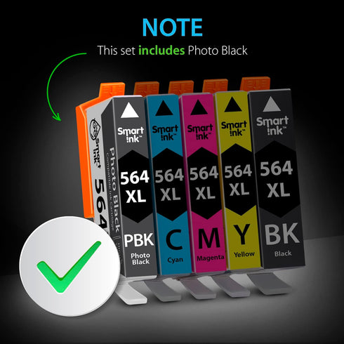 Smart Ink Compatible Ink Cartridge Replacement for HP 564 XL - High Yield 10 Combo Pack for Photosmart, DeskJet