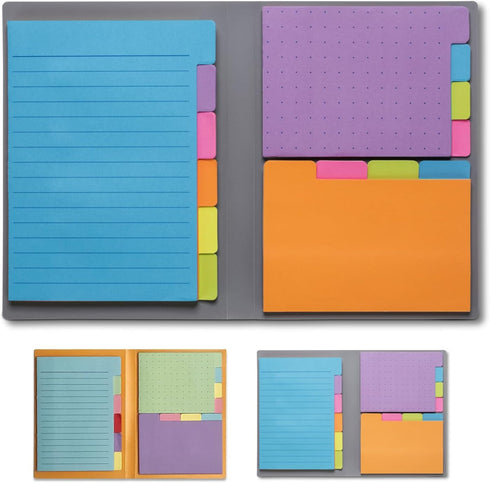 Panda Planner Sticky Notes Set – 140 Assorted Spring Colors with Dotted, Lined, Blank & Tabbed Notes