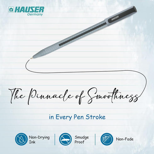 HAUSER YOLO Trendz Ballpoint Pens, 10 Pack, 1.0mm Colorful Pens for Note-Taking and School Supplies