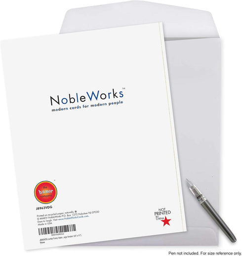NobleWorks - Big Funny Adult Valentine's Day Greeting Card (8.5 x 11 Inch) - Jumbo Notecard for Valentines