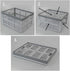 Doryh 34 2-Pack L Plastic Crates, Collapsible Storage Crates/Stackable Storage Container Basket
