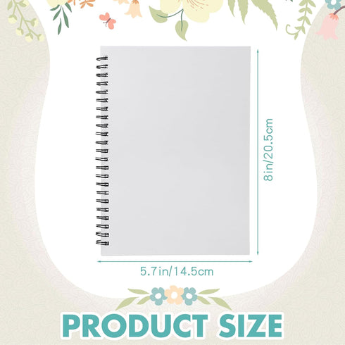 Seajan 12 Pcs Sublimation Journal Blank Notebooks, A5, 120 Pages, Spiral Notebooks for Students, Teacher Gifts