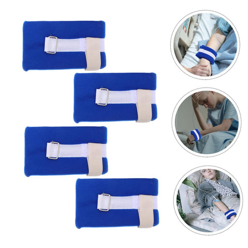4Pcs SHERCHPRY Elderly Fall Prevention Straps Adjustable Wrist and Ankle Support Hospital Use for Seniors