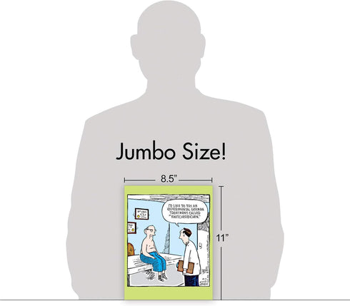 NobleWorks Big Funny Get Well Soon Card, Cartoon Humor, Feel Better Greeting