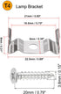 T4 Bulbs 20 Set MECCANIXITY Clips Bracket Hanger Fluorescent Tube Light Fixture Holder Clamps with Screws Hollow Pipes