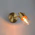 1-Light Gold Wall Sconces Lighting, Modern Glass Wall Lights for Bathroom, Bedroom, Living Room, Adjustable