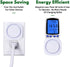 WEEKUU Dimmable 4 Packs, LED Night Lights Plug into Wall, Indirect Soft Night Light with Dust to Dawn Sensor, Blue