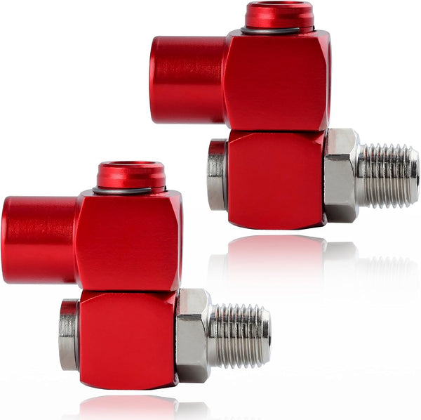 2 Pack Swivel Air Fittings, 1/4" NPT 360 Degree Swivel Air Hose Connector, Male and Female Threads