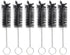 6 Piece 65mm Mini Short Soft Nylon Brush Cleaner for Glass Tube Cleaning Tools