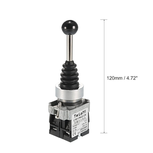 uxcell Joystick Switch Controllers 2 Position 2NO Momentary Type 150/250/600V 15/10/4A 22mm Panel Mount