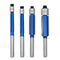 4Pcs Top Double Bearing Flush Trimming Router Bits Set, 1/4 Inch Shank