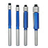 4Pcs Top Double Bearing Flush Trimming Router Bits Set, 1/4 Inch Shank