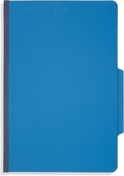 Blue Summit Legal Size Classification Folders - 2 Dividers, Dark Blue, 10 Pack